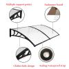 WJXIN Door Awning, Arched 2.5 mm Polycarbonate Canopy with Aluminum Frame, Black, 60 x 120 cm view 2