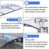 WJXIN Door Awning, Arched 2.5 mm Polycarbonate Canopy with Aluminum Frame, Black, 60 x 120 cm view 4
