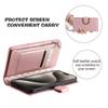 Glitter PU Leather Wallet Case for OPPO A17 4G/A17K, Pink view 3