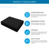 HonunGron 6-Pack Waterproof Sofa Seat Cushion Covers with Zippers, Fade-Resistant Outdoor Covers for Patio Furniture, 60 x 60 cm, Black view 3