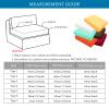 HonunGron 6-Pack Waterproof Sofa Seat Cushion Covers with Zippers, Fade-Resistant Outdoor Covers for Patio Furniture, 60 x 60 cm, Black view 4