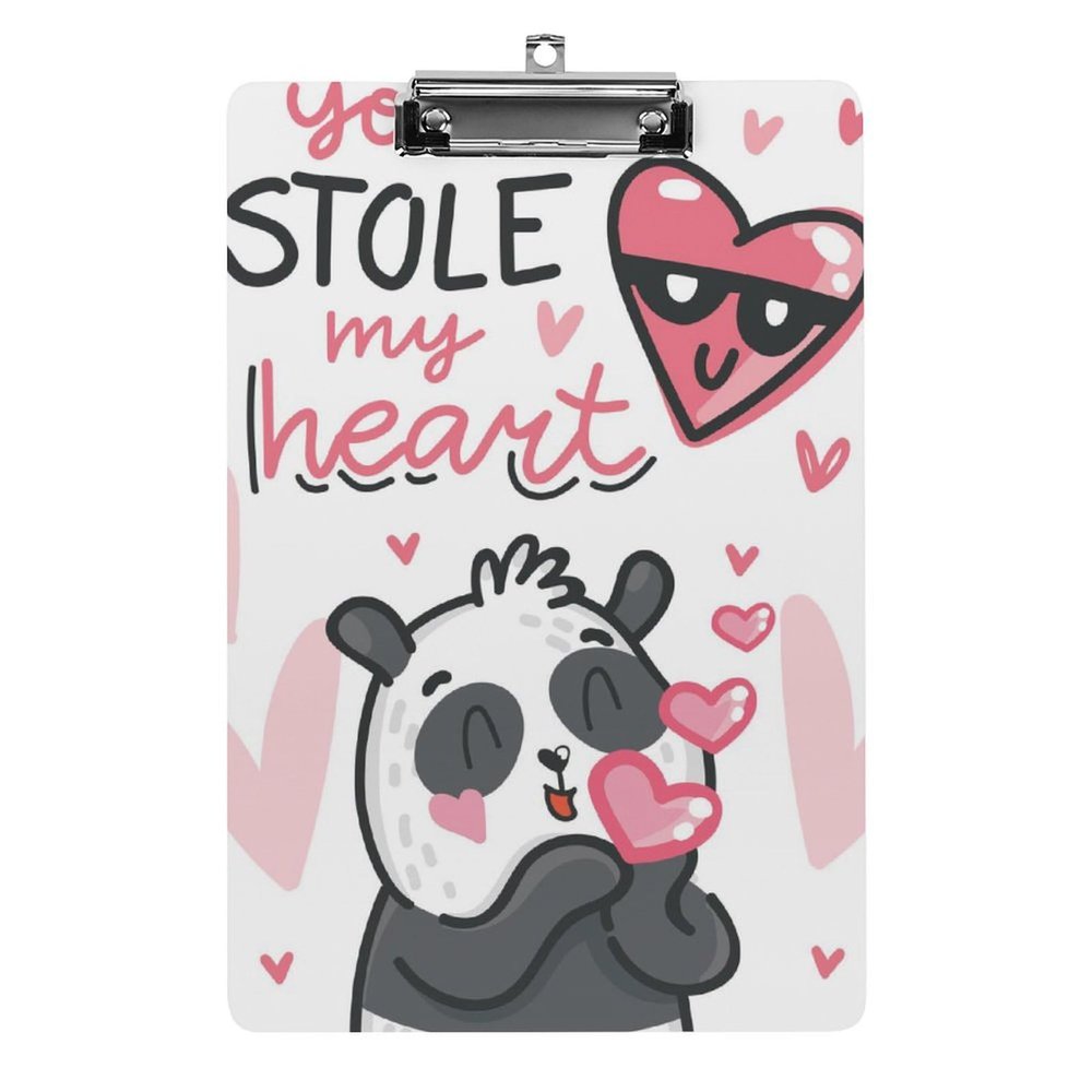 Cute Panda Hanging Clipboard, Hardboard Clip for Paper Documents