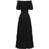 VDDTAGAM Women's Medieval Costume Dress, Halloween Witch Dress, Black, XL view 3