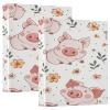 3-Ring Binder with Flower and Pig, 1.5 in, Round Rings for 200 Sheets, Non-Slip Metal Clip view 1