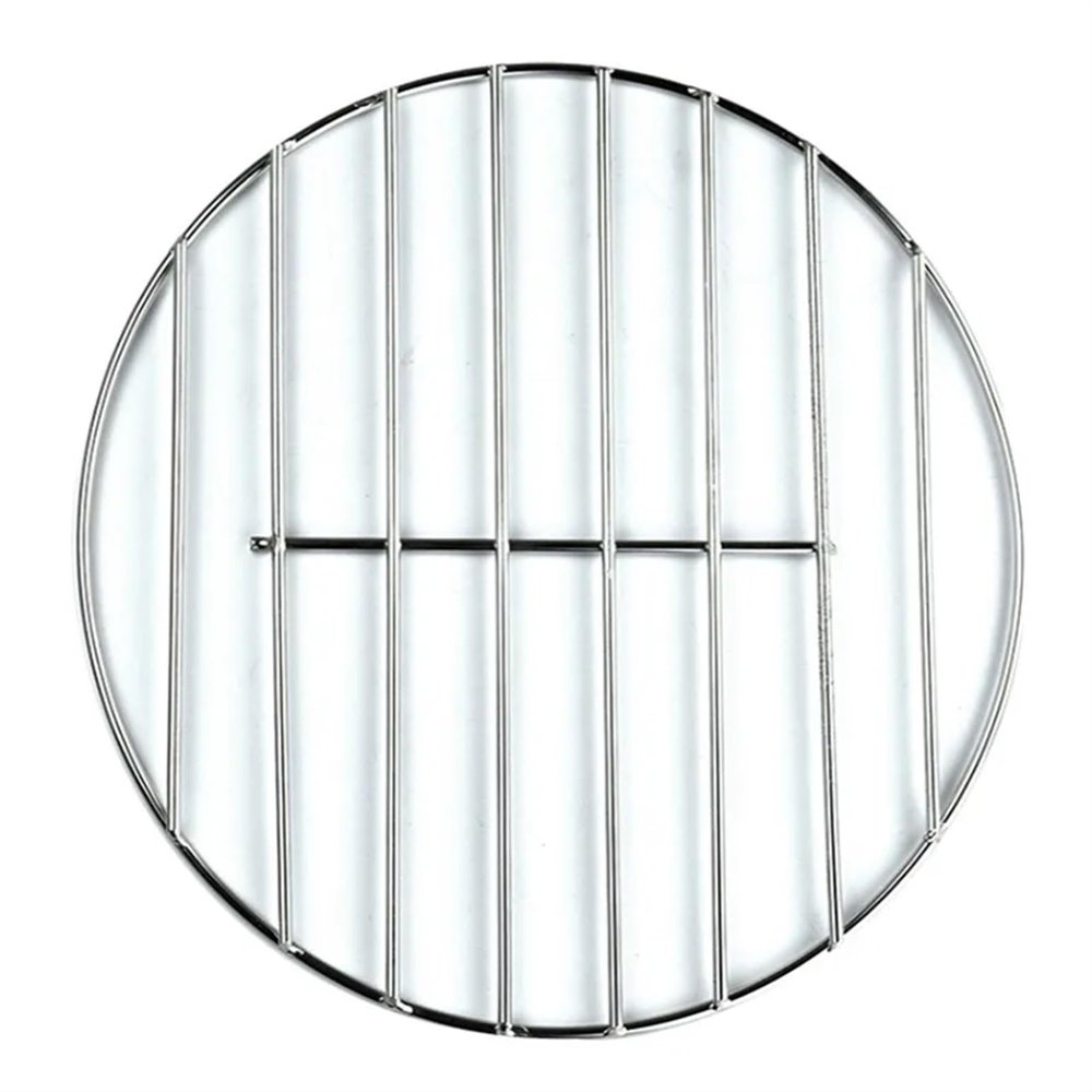 QSCTYG 1-Piece 34 cm Round Stainless Steel BBQ Grill Grate