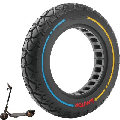 VOLOHAS 10x2.125 Solid Tires, 10-Inch 250x54 Puncture-Proof Replacement Tires for Electric Scooters, 36 mm Slot Width, for 34–36 mm Wide Wheels (Colorful, 1 Piece)