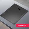 Stainless Steel Single-Bowl Kitchen Sink with Cover and Foldable Faucet, Black, 45 x 35 x 23 cm view 3