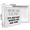 Country-Style Sarcastic Wooden Sign, "Sometimes I Have to Tell Myself" Desk Sign, 5 x 5 in view 2