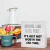 Country-Style Sarcastic Wooden Sign, "Sometimes I Have to Tell Myself" Desk Sign, 5 x 5 in view 4