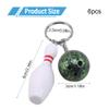 AORHOFJ 6-Piece Mini Bowling Ball Keychain Set view 2