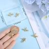 Beebeecraft 8 Gold-Plated Shark Charms with Jump Rings view 3