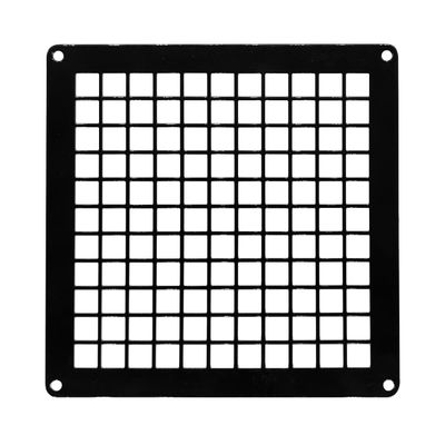 Black Galvanized Vent Grille with Bird Protection, Square, 150 x 150 mm