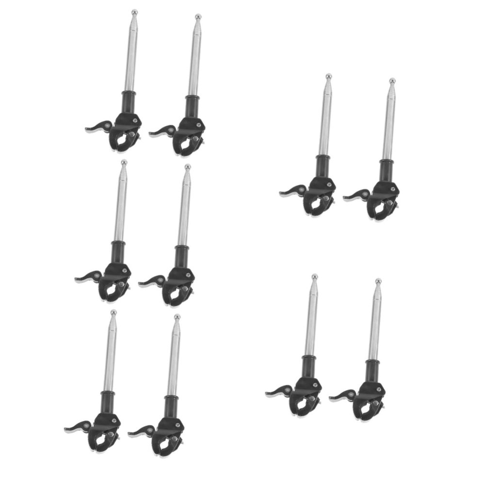 JECOMPRIS 10-Piece Adjustable Flagpole Mounts for Motorcycle Handlebars and Bicycles