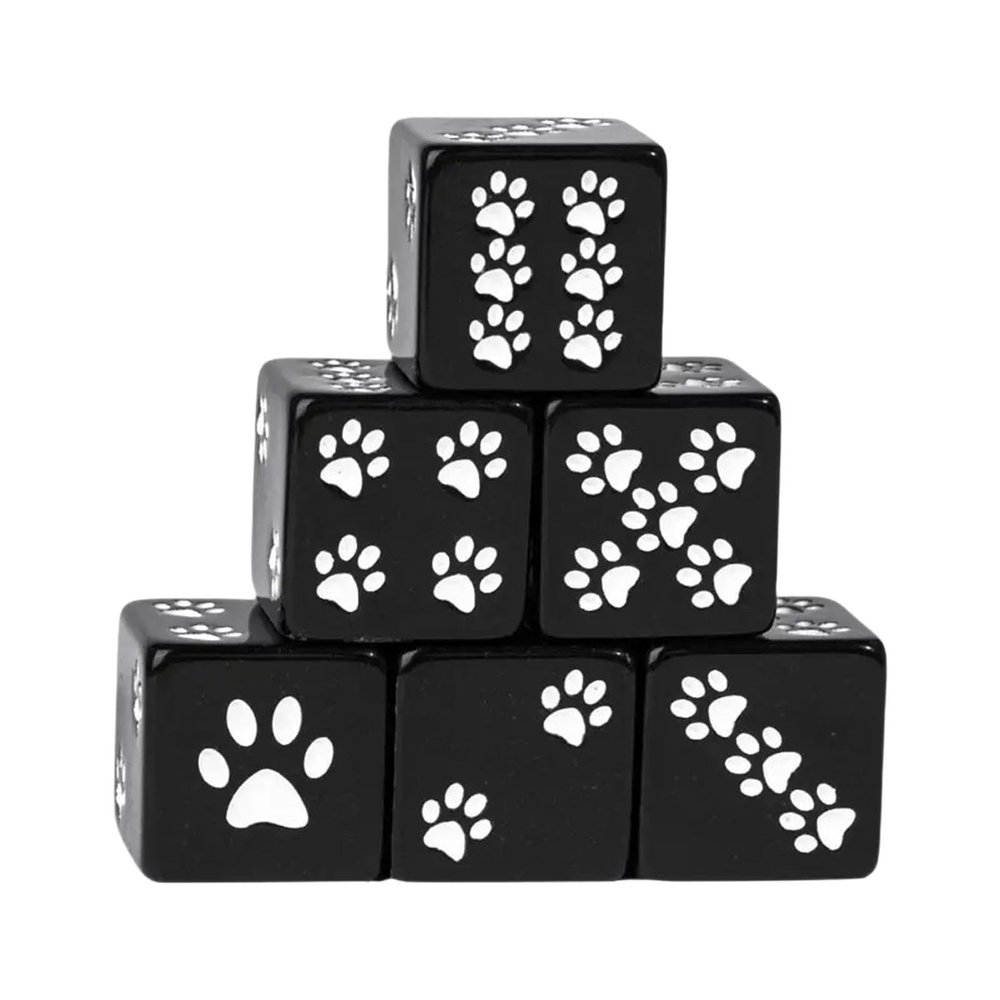 6-Piece Resin Dice Set for Games, Cafés and Parties