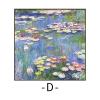 GELYX Abstract Monet Water Lilies Canvas Prints, Green Lily Floral Landscape Wall Art, 65 x 65 cm x 3, Unframed view 2