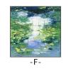 GELYX Abstract Monet Water Lilies Canvas Prints, Green Lily Floral Landscape Wall Art, 65 x 65 cm x 3, Unframed view 3
