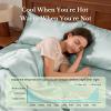 THXSILK 3-Piece Silk Bedding Set for Double Beds, Soft, Breathable, Cooling, Light Blue view 4