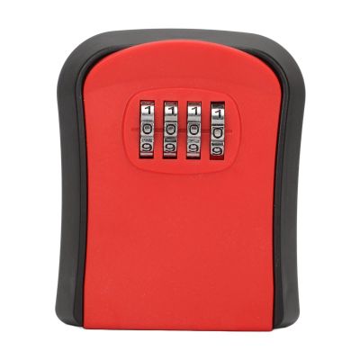 Wall-Mounted 4-Digit Waterproof Combination Key Lock Box, Holds 5 Keys