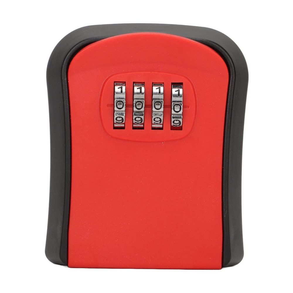 Wall-Mounted 4-Digit Waterproof Combination Key Lock Box, Holds 5 Keys