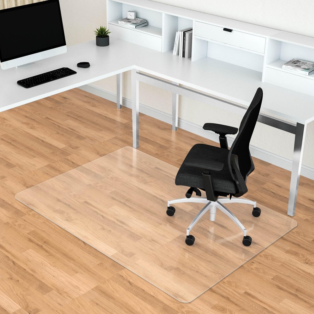 Naturei Chair Mat for Hard Floors, 48 x 30 in, Transparent