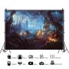 SDOTPMT 3.5 x 3 m Halloween Cemetery Night Photography Backdrop view 2