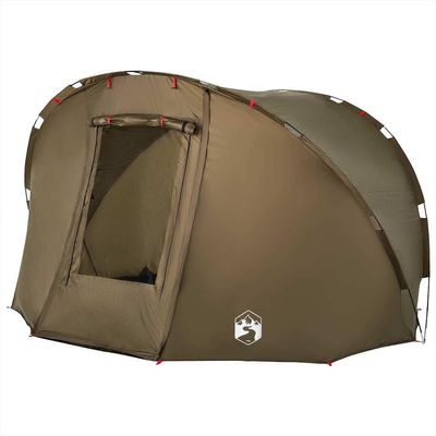 vidaXL 5-Person Fishing Tent Olive Green Waterproof