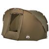 vidaXL 5-Person Fishing Tent Olive Green Waterproof view 1