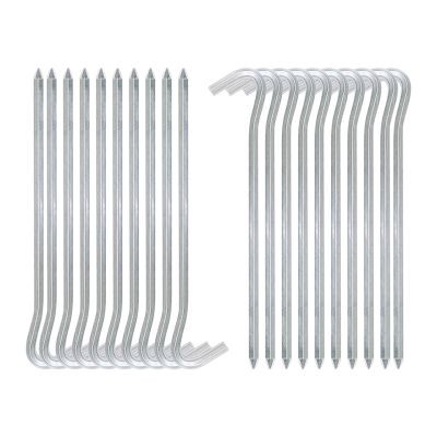 18 cm Hexagonal Tent Stakes, 20-Piece Metal Tent Peg Set for Hard Ground
