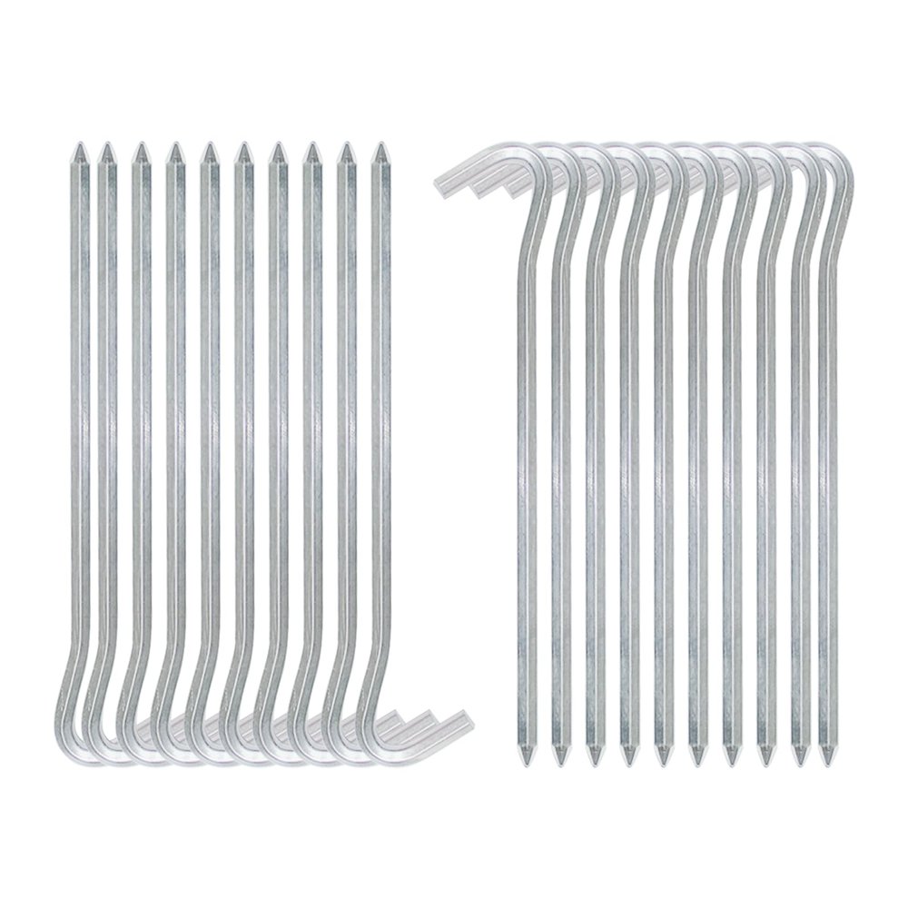 18 cm Hexagonal Tent Stakes, 20-Piece Metal Tent Peg Set for Hard Ground