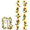 Artificial Sunflower Garland, 2-Pack, 2.3 m view 1