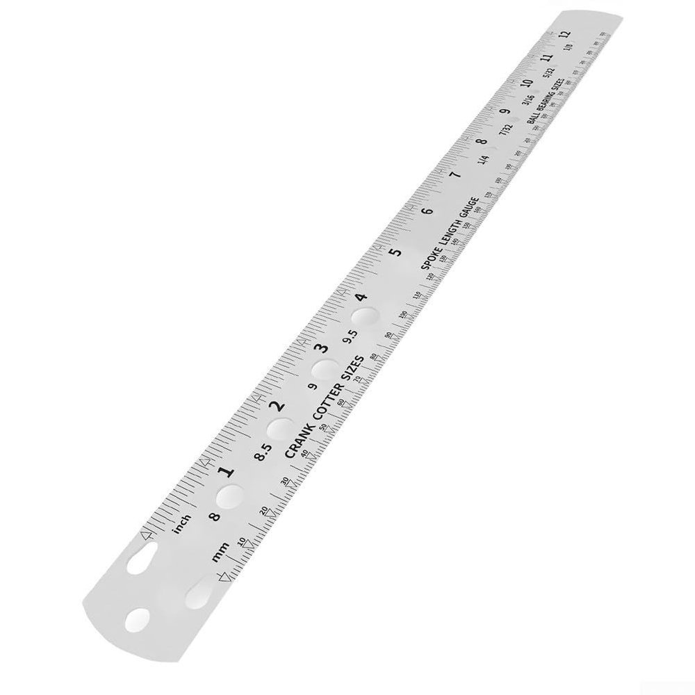 UTTASU Steel Bicycle Measuring Tool, 36 cm Spoke Ruler