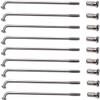 QQY 10G Bicycle Spokes, 36 Pieces, Silver, Carbon Steel, 3.0 mm Diameter, E-Bike/Motorcycle Spokes, 45–220 mm, J-Bend (185 mm) view 1