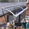 Polycarbonate Door Canopy, Transparent Curved Awning, 150 x 480 cm view 1
