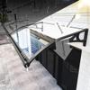 Polycarbonate Door Canopy, Transparent Curved Awning, 150 x 480 cm view 4