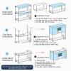 Treer 3D Bunk Bed Curtain, Blackout Bed Canopy, City Buildings, 1.5 x 2 m view 3