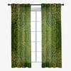 Odot Sheer Mandala Curtains with Metal Grommets, 2-Piece Set, Dark Green, 55 x 95 cm view 1