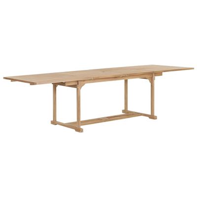 Chaduof Extendable Outdoor Dining Table, Solid Teak, 180–280 x 100 x 75 cm