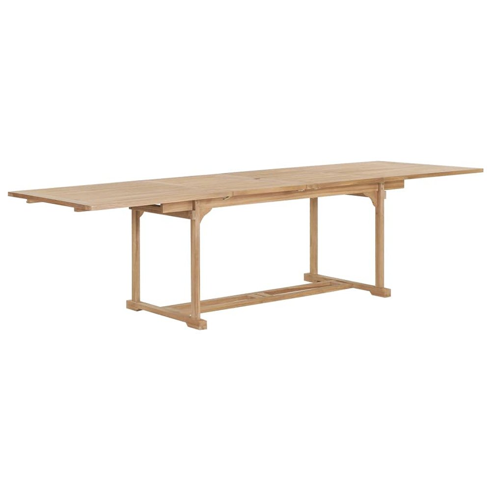 Chaduof Extendable Outdoor Dining Table, Solid Teak, 180–280 x 100 x 75 cm