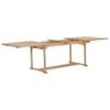 Chaduof Extendable Outdoor Dining Table, Solid Teak, 180–280 x 100 x 75 cm view 2