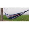 Portable Blue-White Striped Canvas Hammock for Indoor and Outdoor Use view 3