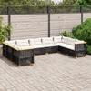Festnight 9-Piece Black PE Polyrattan Garden Furniture Set, Type 12 view 1