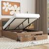 YESGIGA Metal Bed, 160 x 200 cm, Hydraulic Storage Bed with Storage Headboard, No Mattress (Black, 140 x 200 cm) view 4