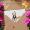 Mr. & Mrs. Panda Folding Card Carpenter Heart – Gift, Greeting Card, Congratulations Card view 3