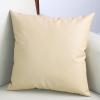 Customizable PU Leather Cushion, Solid-Color Lumbar Support, Khaki, 50 x 50 cm view 1
