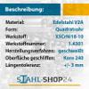 Stahl-Shop24 Stainless Steel Square Tube 60 × 60 mm, 3 mm Wall, 1000 mm, V2A Ground view 3