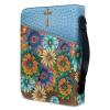 Talayituse Boho Mandala Cross-Print PU Leather Bible Cover with Handle, XL view 2