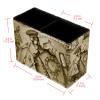 Eslifey Square Desk Pen Holder with Steampunk Man Portrait Illustration view 3