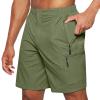 WAZHAKU Men's Short Cargo Bermuda Shorts with Elastic Waist, Drawstring and Pockets view 1
