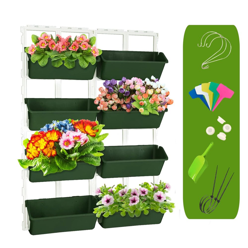 Hanging Balcony Planter, Vertical Wall Planter and Railing Plant Holder