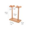 Cenz-888 Dual-Wood Headphone Stand, Color A view 2